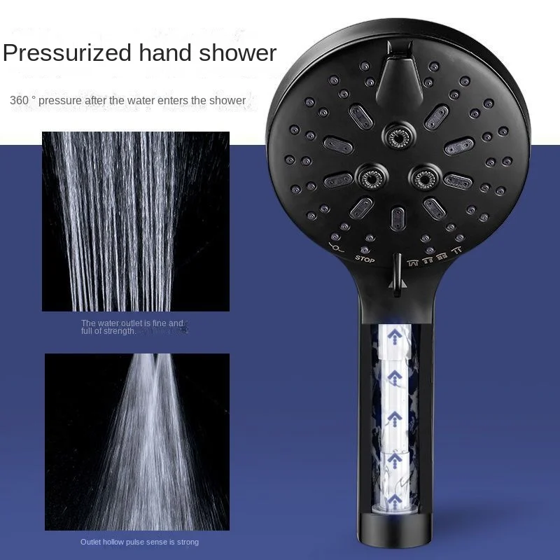 

Shower showerhead, pressurized showerhead, large water output, water heater, pressurized showerhead, single head set