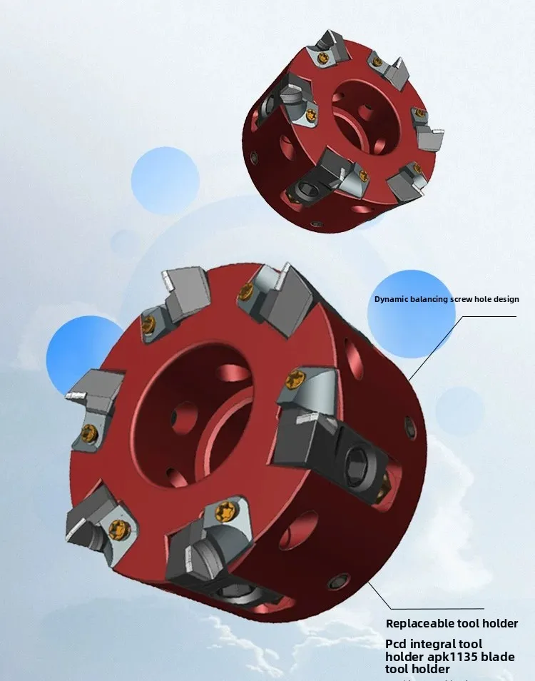 Micro Adjustable Precision Cutter Head for Mirror Surface Finish with PCD Inserts Indexable for Steel and Aluminum Machining