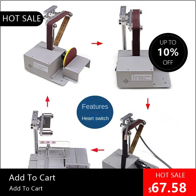 

818003 4-in-1 Versatile Mini Desktop Woodworking Saw Multifunctional Tool for DIY Home Use - Cutting Grinding Drill