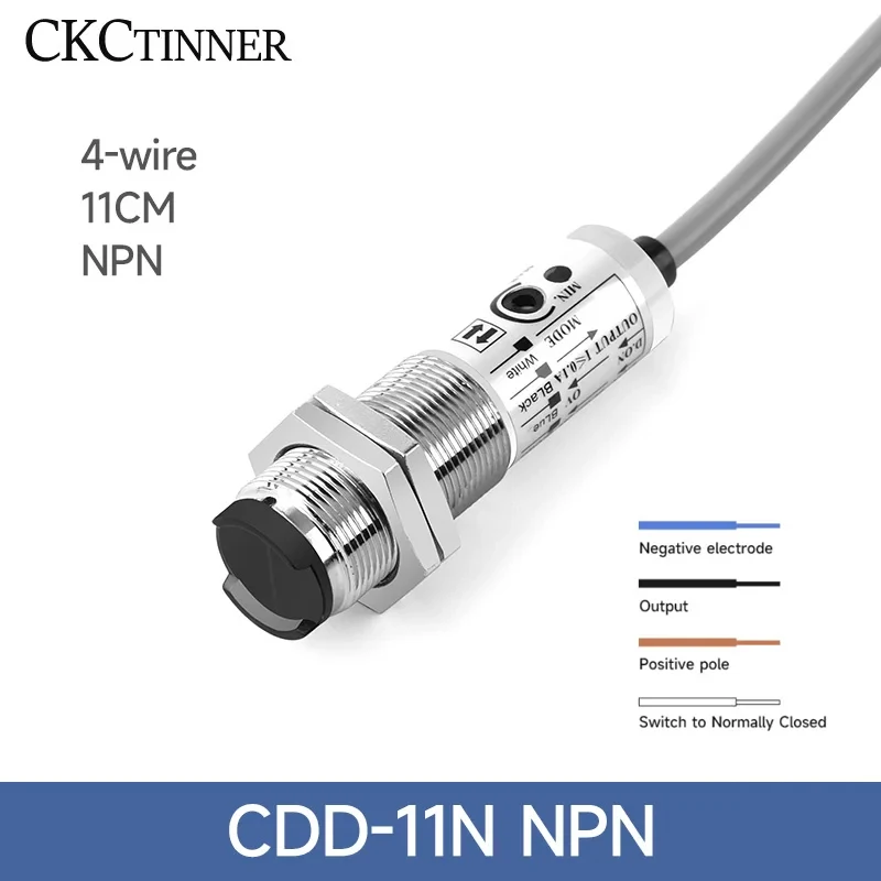 CDD-11N Photoelectric Switch M18 Sensor 12-24v Four-wire DC NPN Diffuse Reflection Sensors CDD-40N CDD-11P CDD-40P