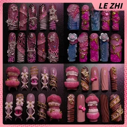 Y2K Stytle Duck-Bill Xl Shape Handmade Press On Nails Europe-America Spice Girl Artifical Fake Nail Party Stickers