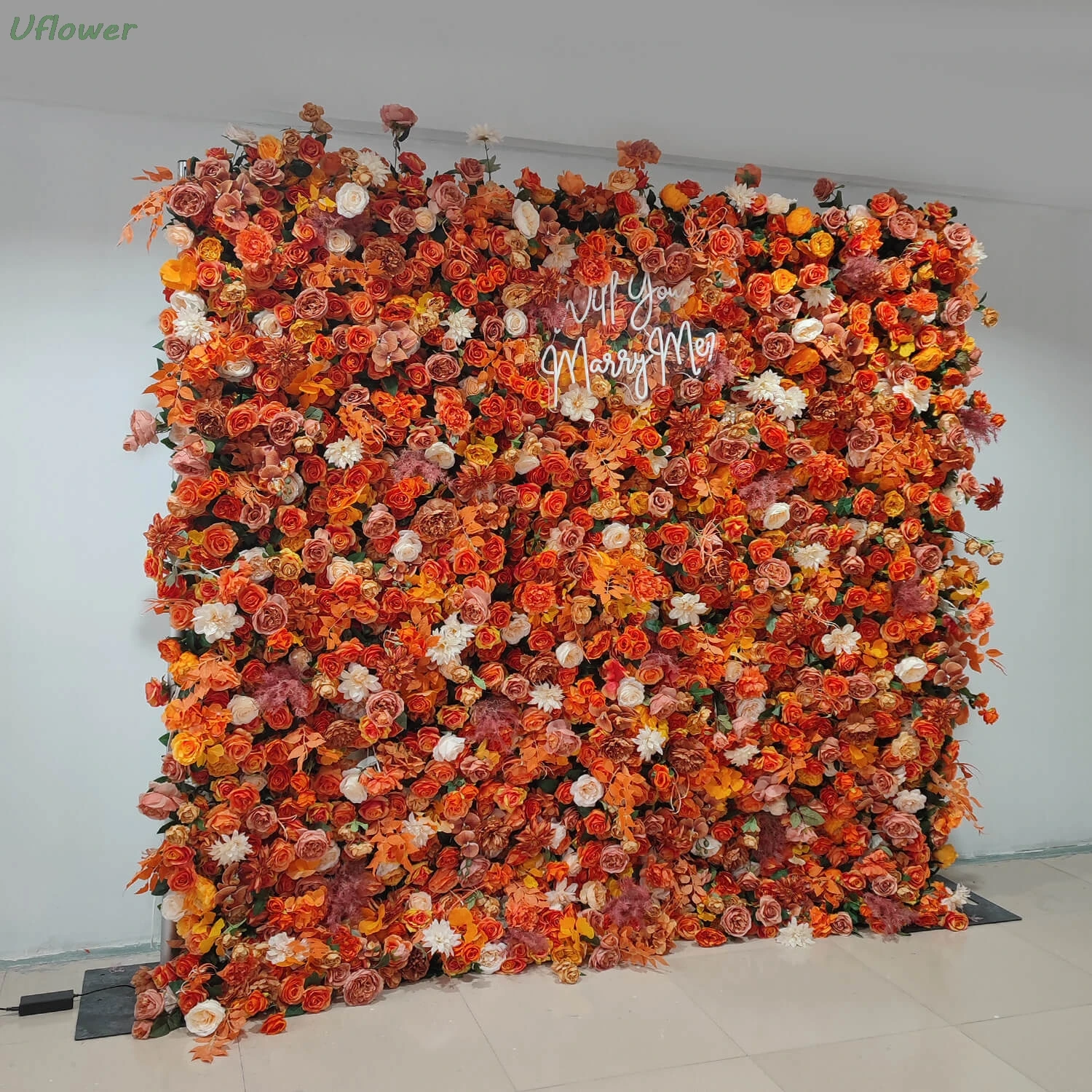 

Uflower 5D искусственный цветок настенный складной осенний тематический цветочный свадебный занавес фон ткань для украшения сада мероприятия