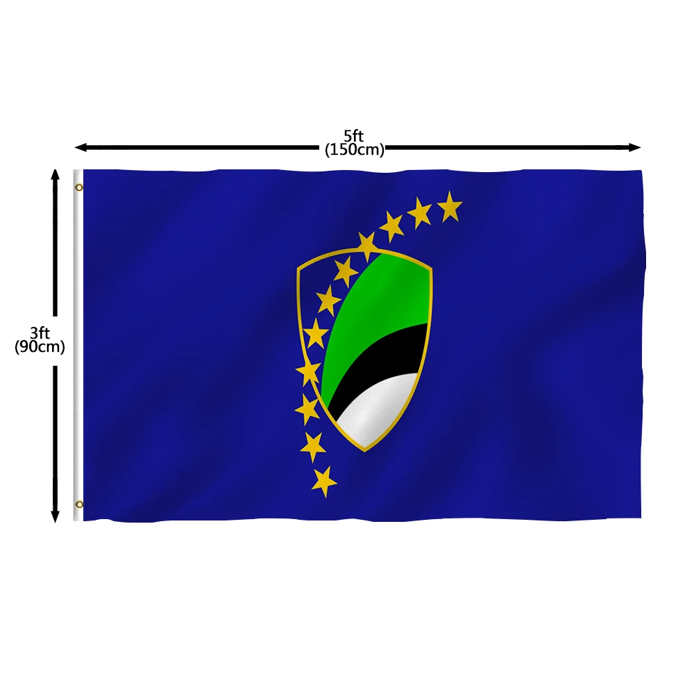 Flagnshow 100% Polyester Bosnia and Herzegovina Tuzlanski kanton Flags