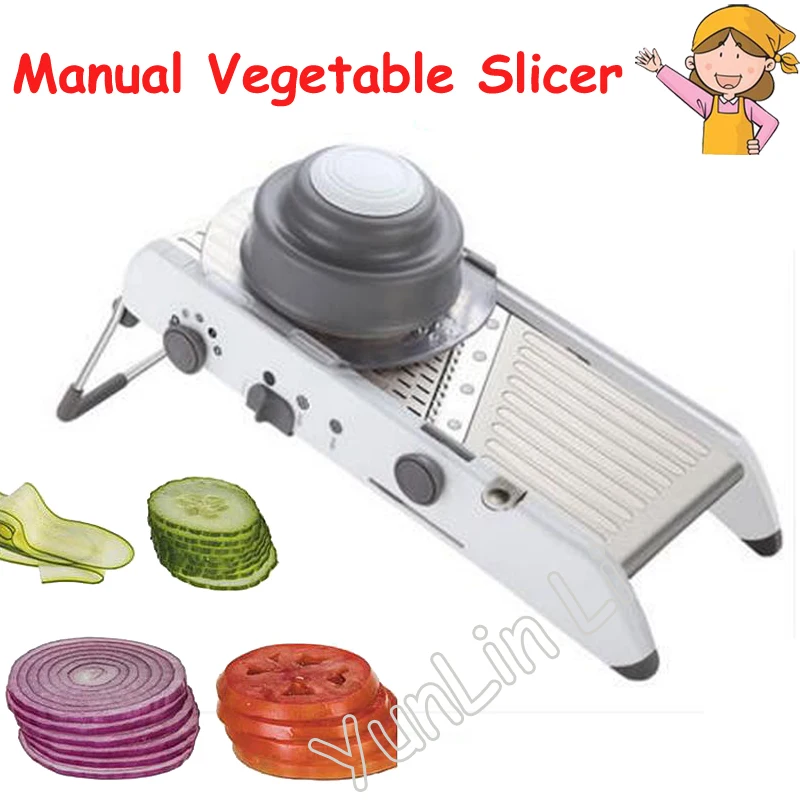 ماكينة تقطيع الخضروات اليدوية ماكينة تقطيع الفواكه المنزلية من الفولاذ المقاوم للصدأ CY041
