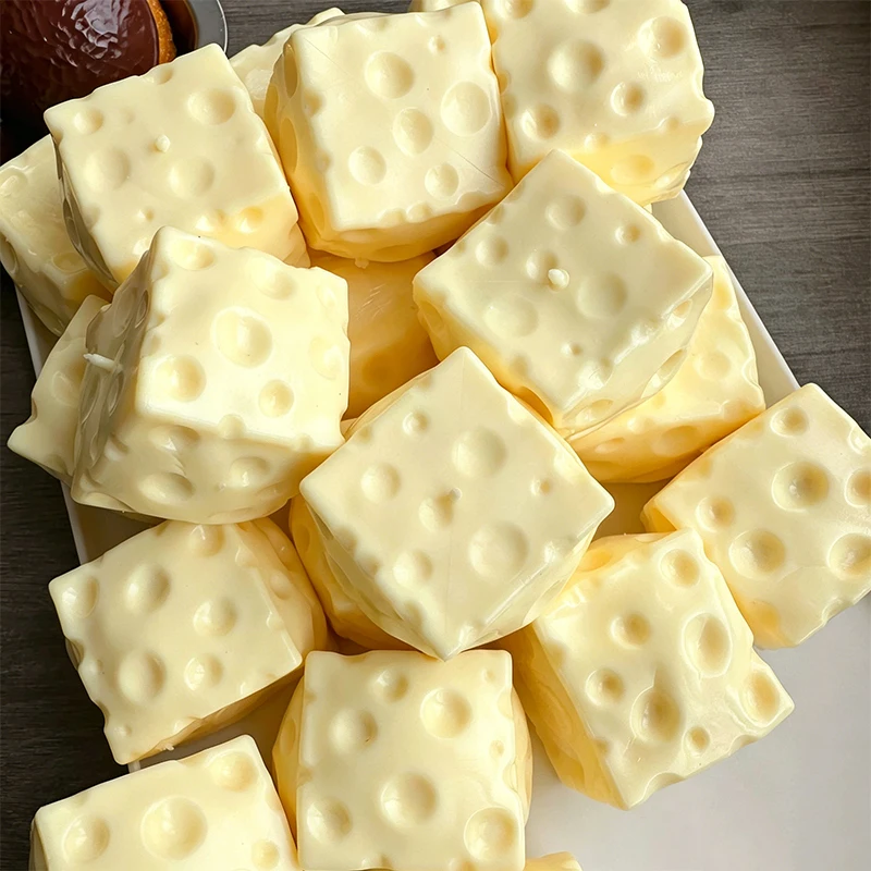 Jumbo Cheese Cube Squishy Toy Big Cheese Building Block Filling No rebound Squeeze Fidget Toy Adult Sensory Fidget Toys - view 3