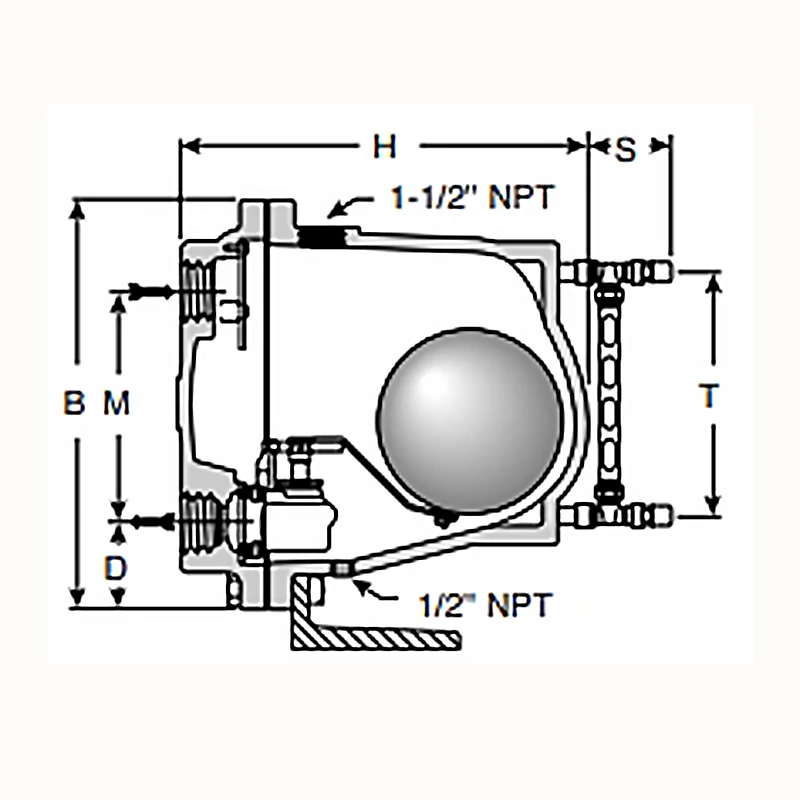 L And M Series Floating Ball Thermostatic Steam Traps For Water Manual Ball Valves For General Application