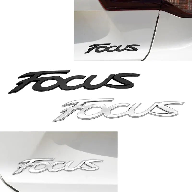 3D Car Styling Chrome Metal Letter Sticker For Focus Logo Emblem Body Rear Bumper Trunk Tailgate Badge Auto Accessories