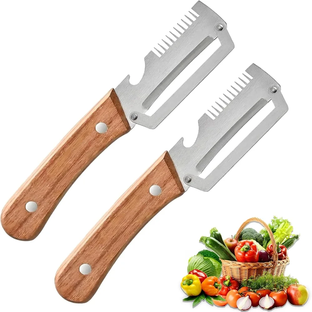 1/2 Piece Set of Multi-Function Scallion Cutter, Bottle Opener, Household Kitchen Shredding Artifact, Knife Handle Design