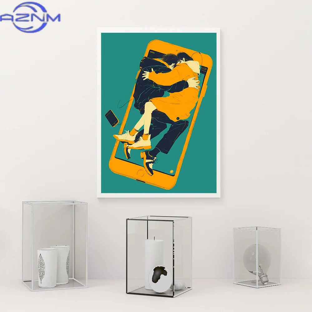 Affiches sur toile AZNM Modern Surreal Mindfulness, impressions abstraites sans sens, peintures sur toile, images murales pour la maison, salon