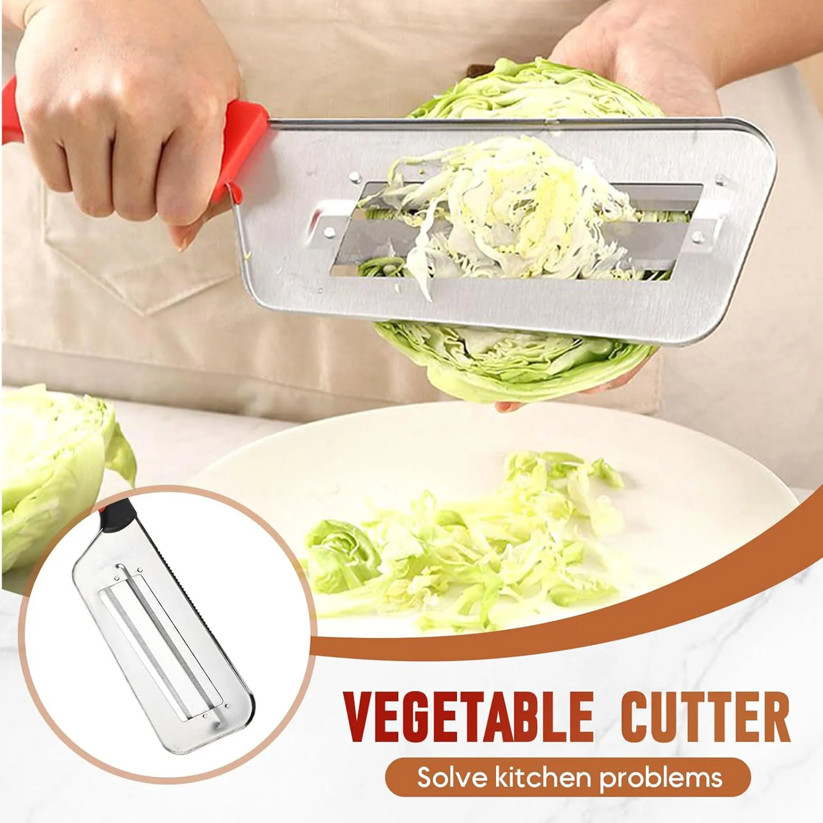 Stainless Steel Vegetable Cutter 2 Layer Blade kitchen tool Slicing Shredding Dicing Cabbage Carrot Potato Salad home gadgets