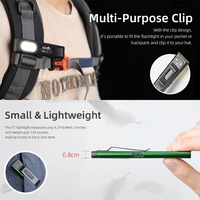 WARSUN T7 LED Torch Portable Mini Flashlight 800LM Rechargeable Pocket Light Magnetic Base Clip Work Light Hiking Fishing EDC 4