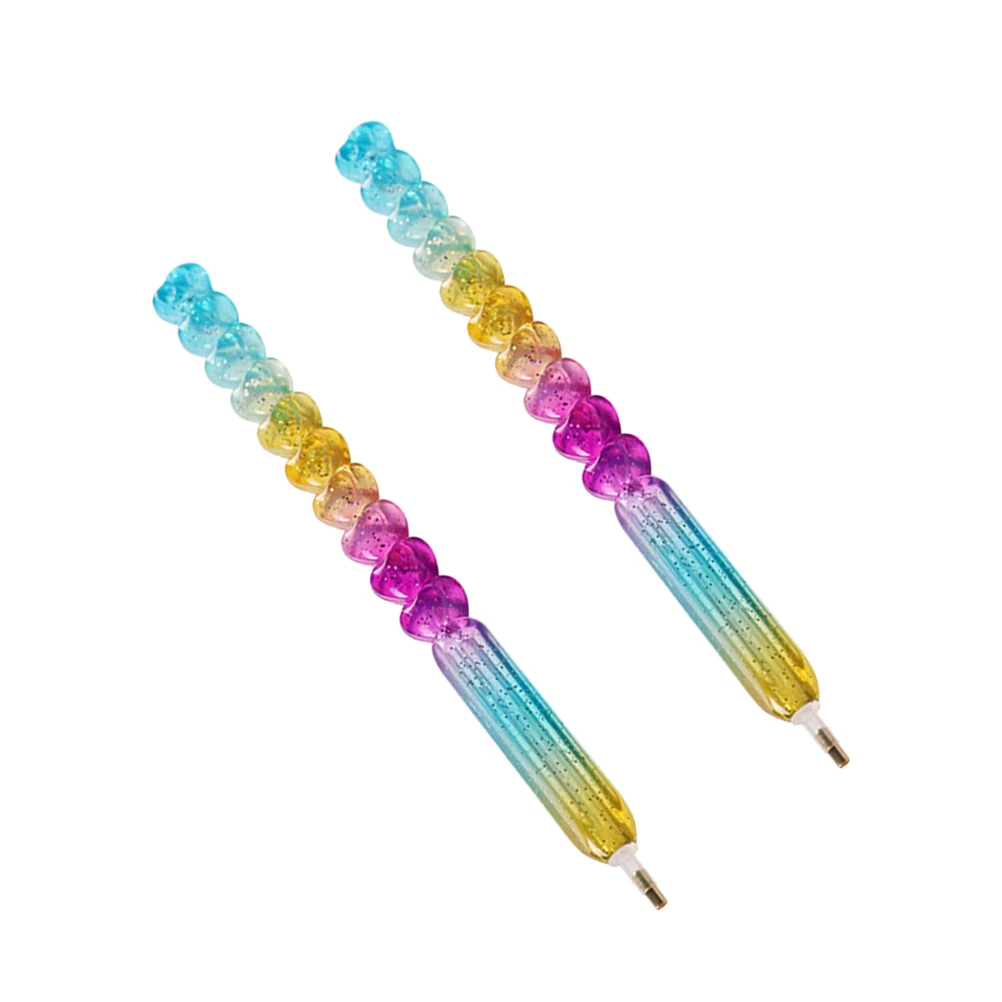 

2pcs Dotting Single Headed Plastic Nail Tools Rhinestones Plastic Nail Point Pen Picker for Diamond Picture Beads Fixation