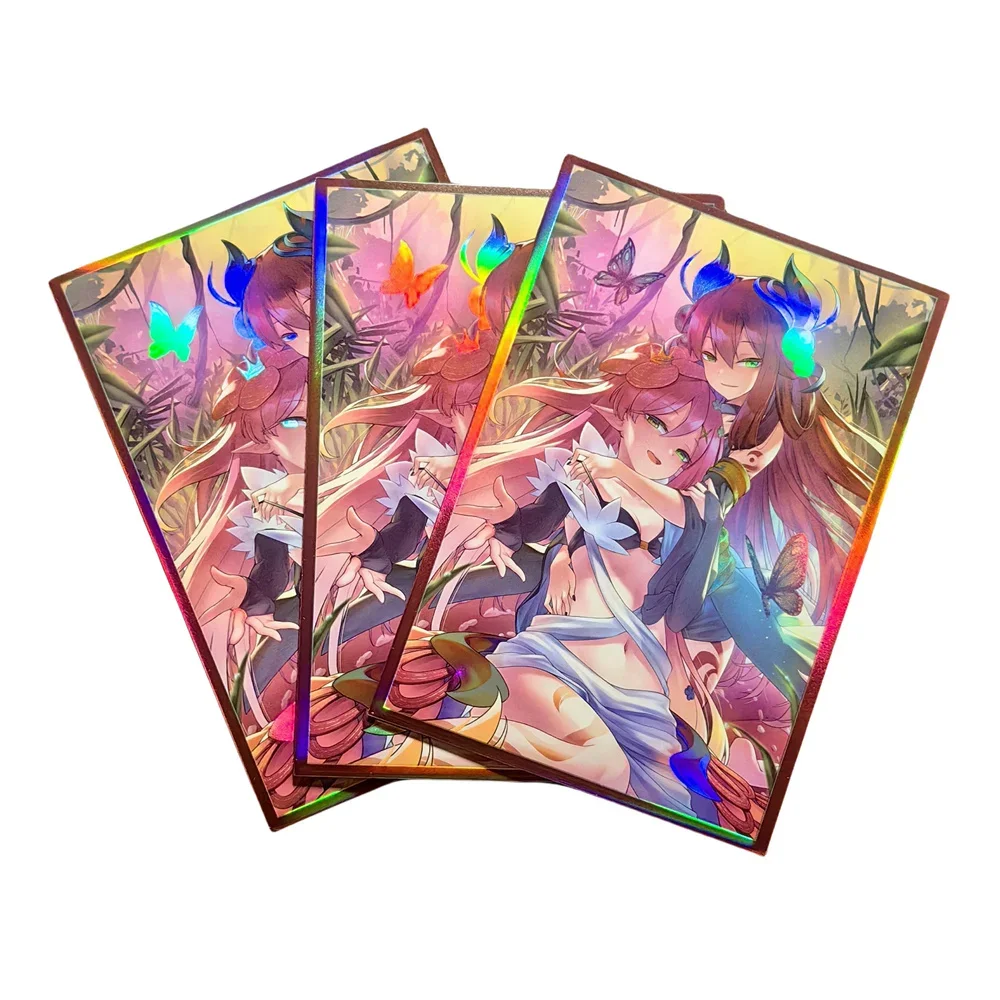 50 buste per carte Yugioh Traptrix Mantis Rafflesia Yu-Gi-Oh! Custodia protettiva per carte collezionabili TCG OCG Laser Shine