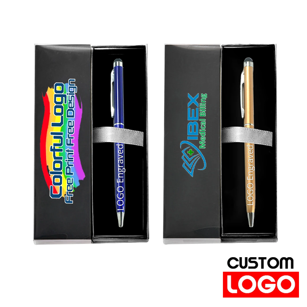 

Бесплатная настройка, набор шариковых ручек, коробка для печати логотипа, подарок, гравировка текста, металлическая ручка, деловые офисные письменные принадлежности