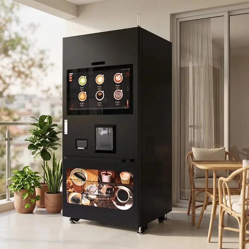 150 Capacity 1 Year Warranty Commercial Use Credit Card & Qr Code Bean to Cup Coffee Vending Machine Model