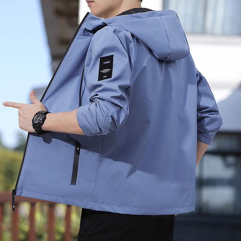 العلامة التجارية العصرية الربيع والخريف موسم 2025 جديد مقنعين سترة للرجال يندبروف ملابس العمل غير رسمية لارتداء الملابس