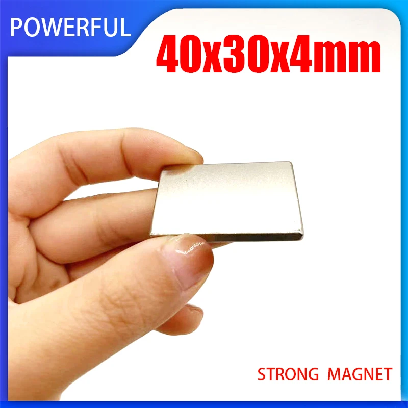 

1/2/5/10PCS 40x30x4mm Block NdFeB Neodymium Magnet N35 Super Powerful imanes Permanent Magnetic Disc 40*30*4mm