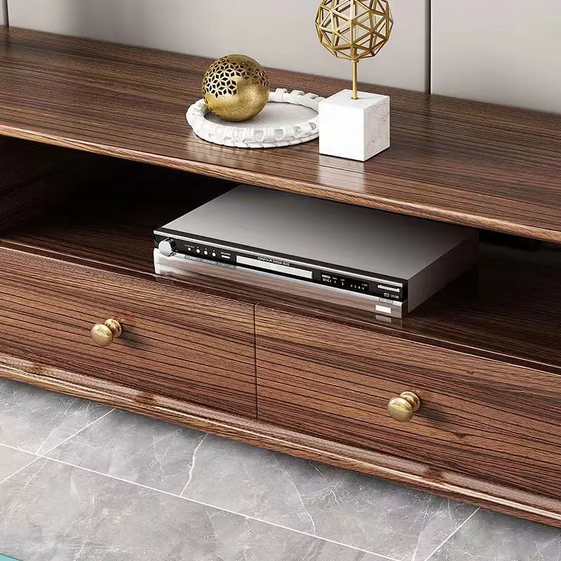 Meja kopi kabinet TV kayu solid Cina