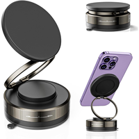 Suction Cup Phone Mount, Upgraded 360 Adjustable Vacuum Magnetic Phone Holder for Car/Gym/Mirror/Smooth Surface