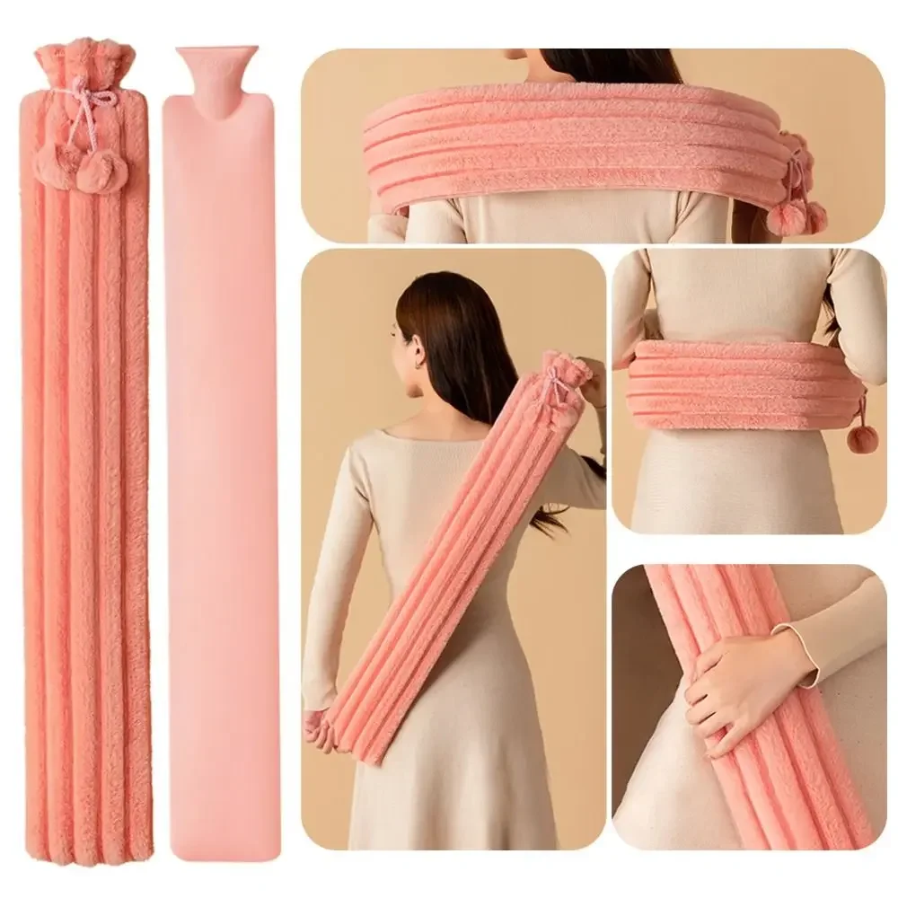 

3250ML Portable Plush Winter Long Hot Water Bag Soothing Aching Kawaii Hand Warmer Soft Hot Pack Insulation Hot Water Bottle