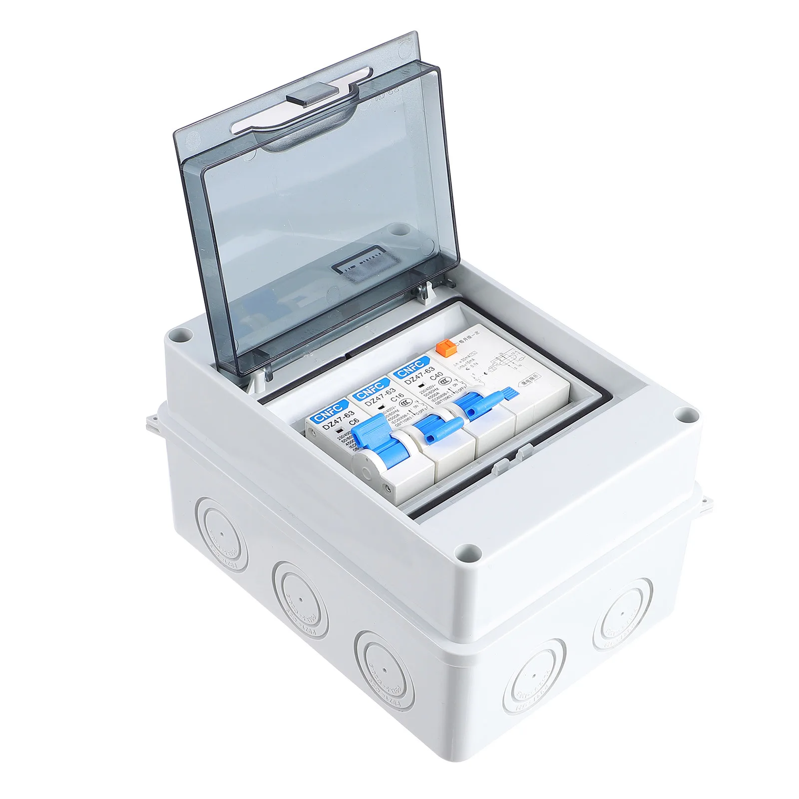 

Dz47le 5-Way Miniature Circuit Breaker with Leakage Protection IP54 Waterproof Residual Current Device for Garage Workshop