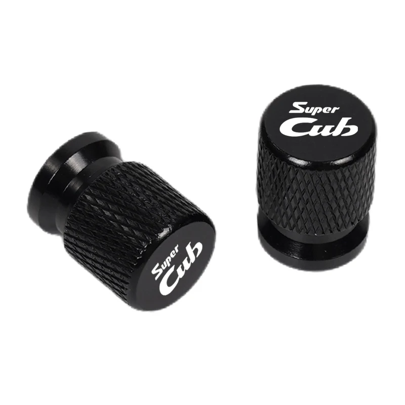 2 قطعة اكسسوارات الدراجات النارية صمام الإطارات منفذ الهواء الجذعية غطاء غطاء التوصيل CNC سبائك الألومنيوم لهوندا سوبر شبل C70 90 110 C125 #3