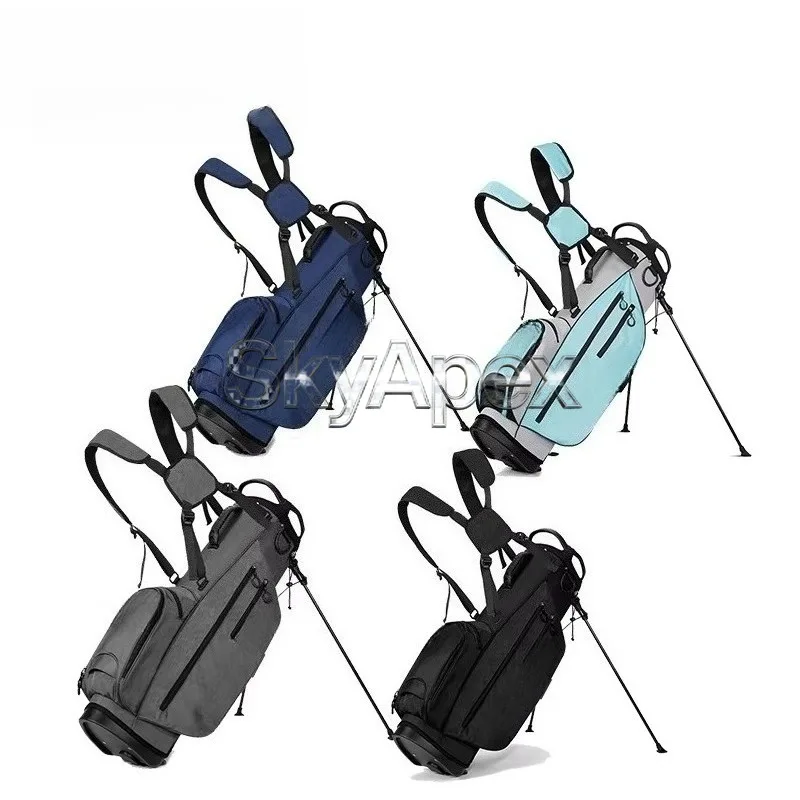 Triangular Frame Golf Stand Bag Strong Stable Support Large Capacity Divider Holes Soft Impact Resistant For Golf Clubs Carrying