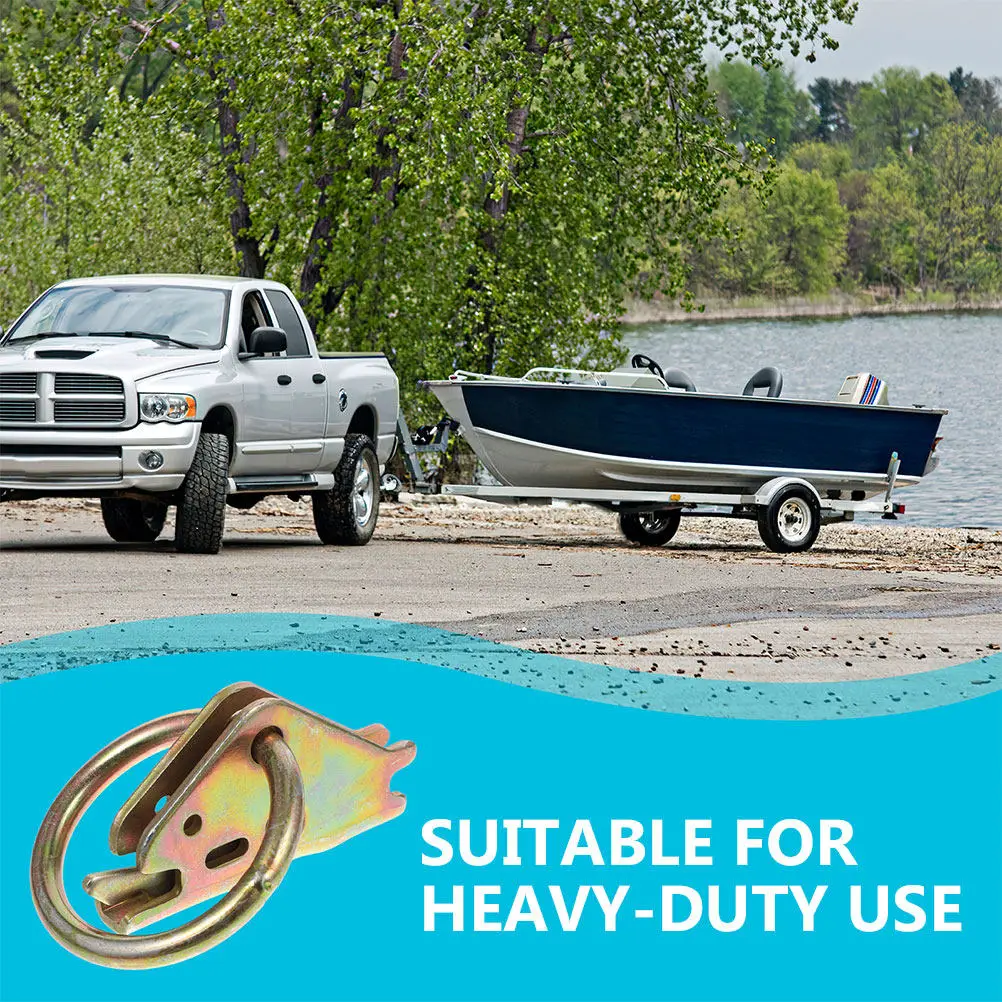 

6Pcs Sturdy Tie Down Anchor for Trailer Truck Camper Heavy Duty O Ring Surface Mount Cargo Anchor E Track Accessories