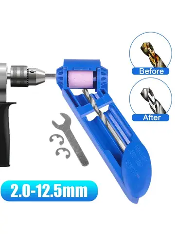 3pcs 2.0 12.5mm Portable Drill Bit Sharpener Corundum Grinding Wheel Bit Power Tools Twist Drill Bit Sharpening Grinding Machine
