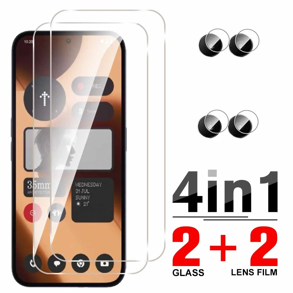 4in1 HD Glass Case For Nothing Phone (2a) Plus 5G Screen Protector For Nothing Phone 2a 2 a + Phone2aPlus Lens Protective Films