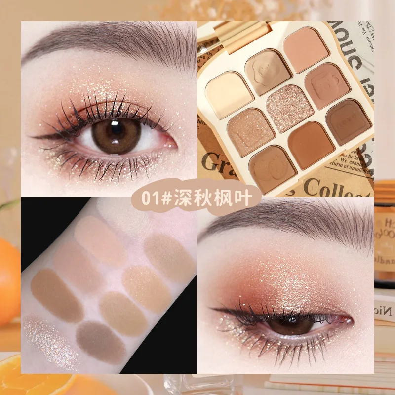 Paleta de sombra de ojos con purpurina mate nacarado acrílico transparente sombra de ojos maquillaje de larga duración cosméticos de belleza para