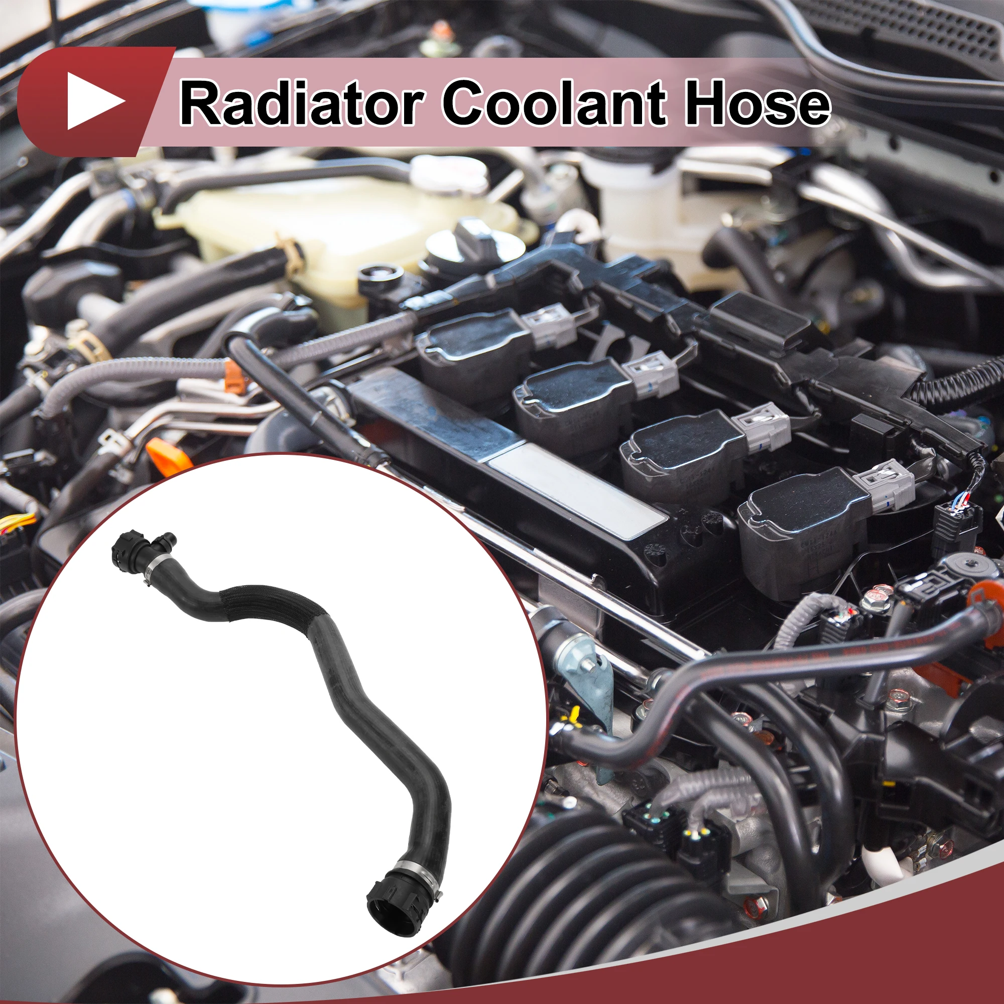 

UXCELL 1 Pcs Radiator Coolant Hose for BMW 740i XDrive 3.0L 2017-2019 Upper Heater Hose No.17128602871 Black Rubber