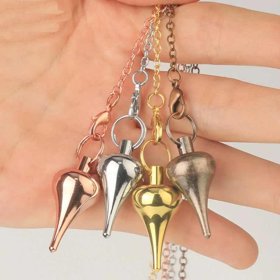 Copper Metal Spinning Top Pendulum For Dowsing Divination Energy Meditation Scrying Witchcraft Pendulums Tool Spiritual Pendulos