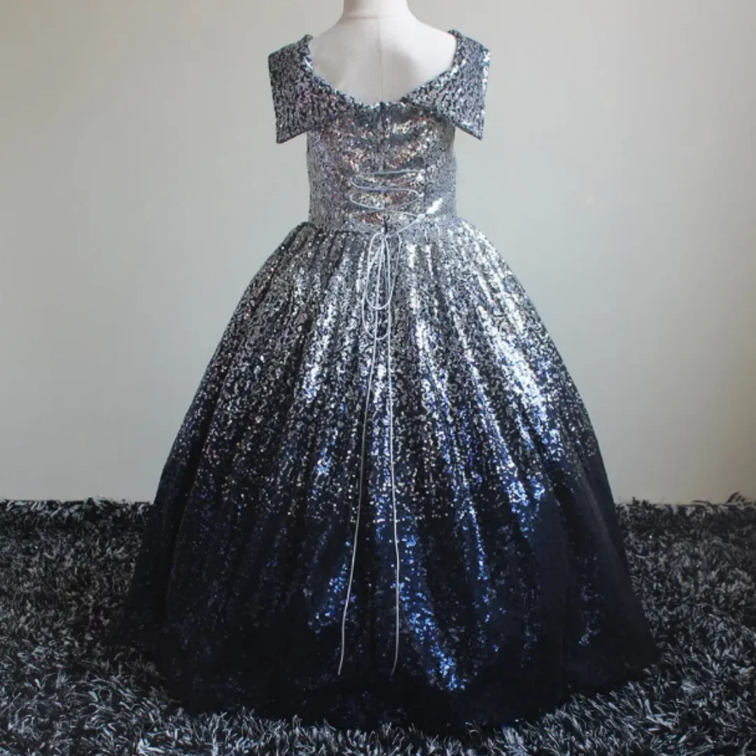 Gorgeous Flower Girl Dress Bow Princess Toddler Wedding Party Dress First Communion Dress Birthday Dress