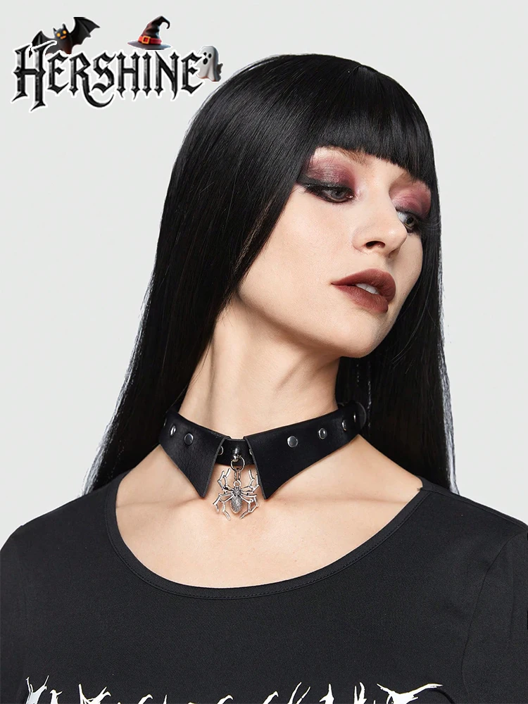HERSHINE Women's Fashion Spider Choker Necklace, Y2K Gothic Harajuku Punk Rock Hip Hop Cosplay, Halloween，spring，summer