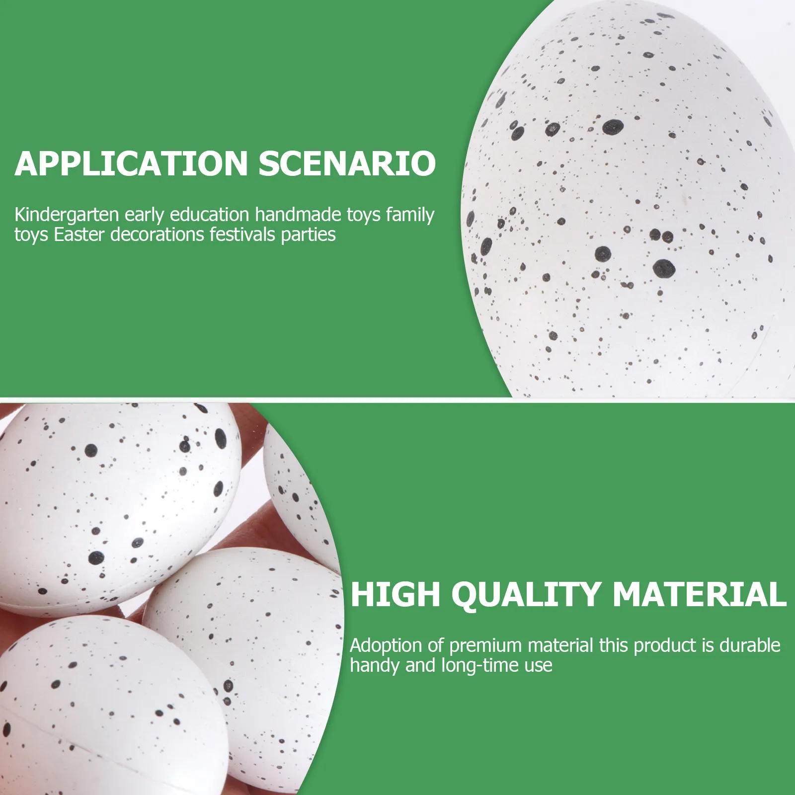 50Pcs Plastic Easter Egg Bright Colored Simulation Egg Handmade Crafts Party Supplies Festival Decoration Party Supply