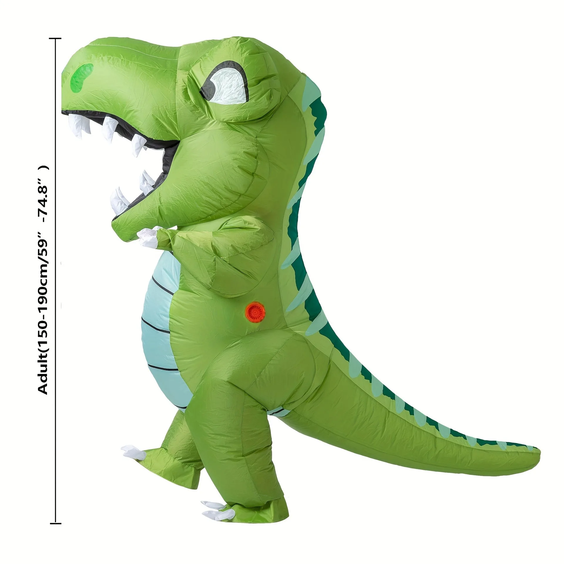 

Надувной костюм динозавра из полиэстера, пригодный для ручной стирки, для рождественских вечеринок и сценических выступлений