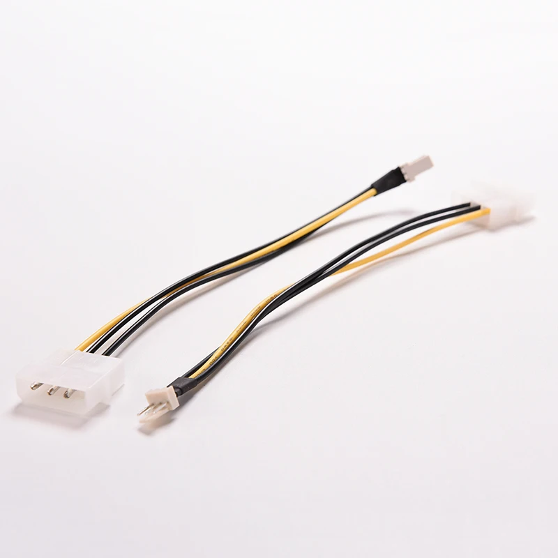 1pc 20cm 4 Pin Molex IDE To 3 Pin PC Computer CPU Case Fan Power Connector Cable Adapter Computer Accessories