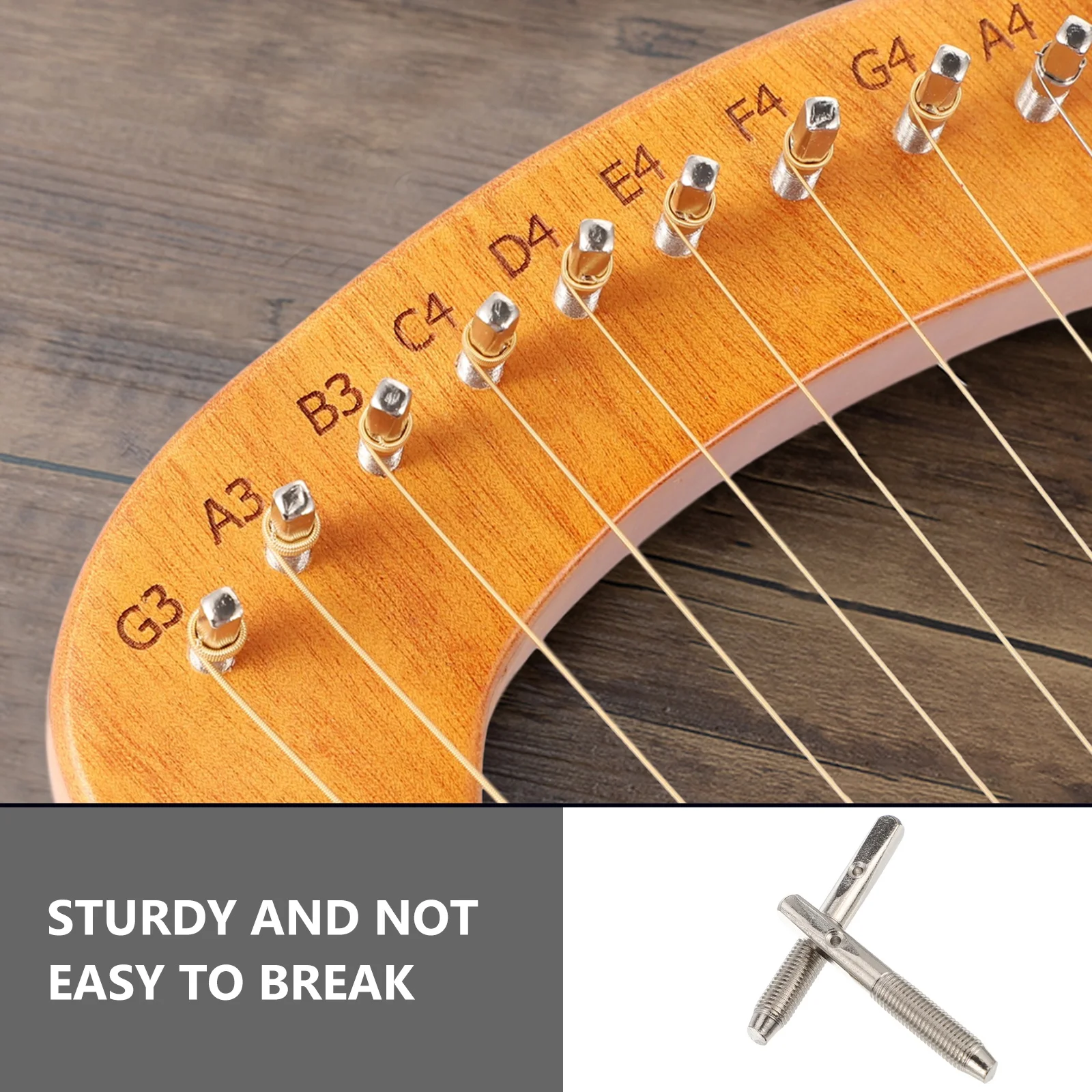 

7 PCS Lyre Fastening Nails Zither Pins Stringed Instrument Parts Guzheng Harp Bridge Silver Accessories