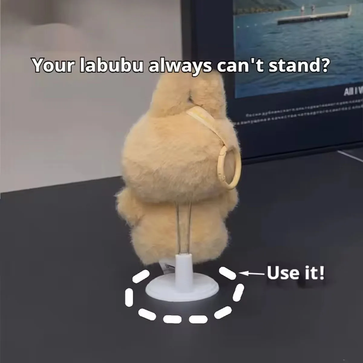 Plush Doll Standing Base Stand Bracket Dolls Accessories For Labubu Doll Metal Display Bracket Gift