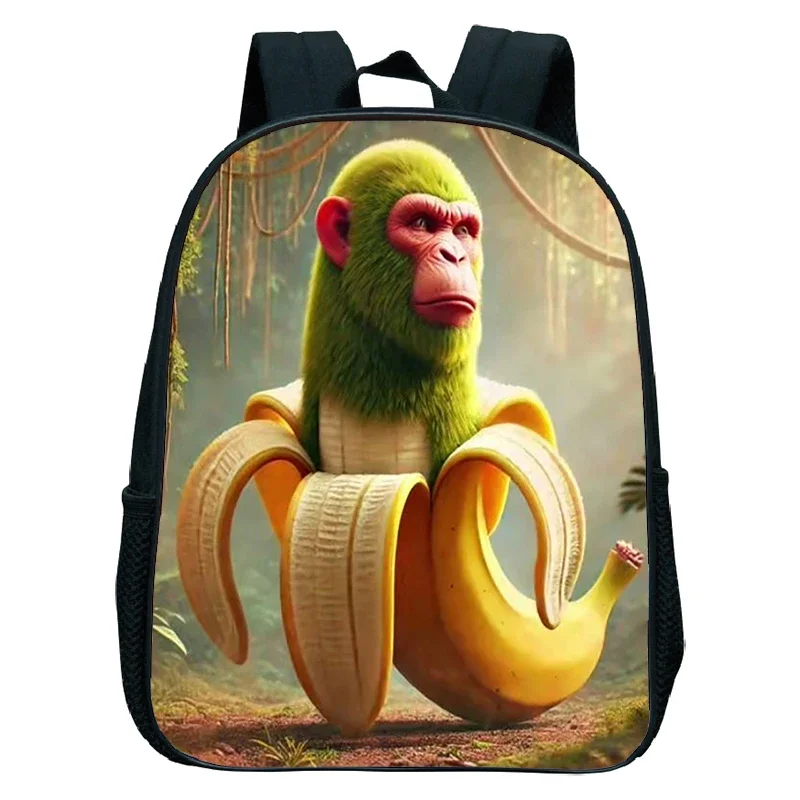 Game Italian Brainrot Backpack 12inch Toddler Boy Girl Kindergarten Schoolbag Kids Orthopedic Backpack Funny Cartoon School Bags