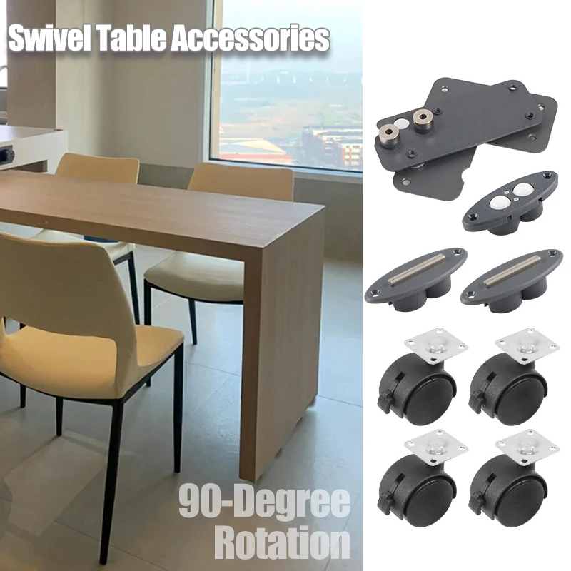 

Heavy Duty 90 Degree Rotating Desk Hardware Hidden Swivel Mechanism Multifunctional Telescopic Connector Home Hardware