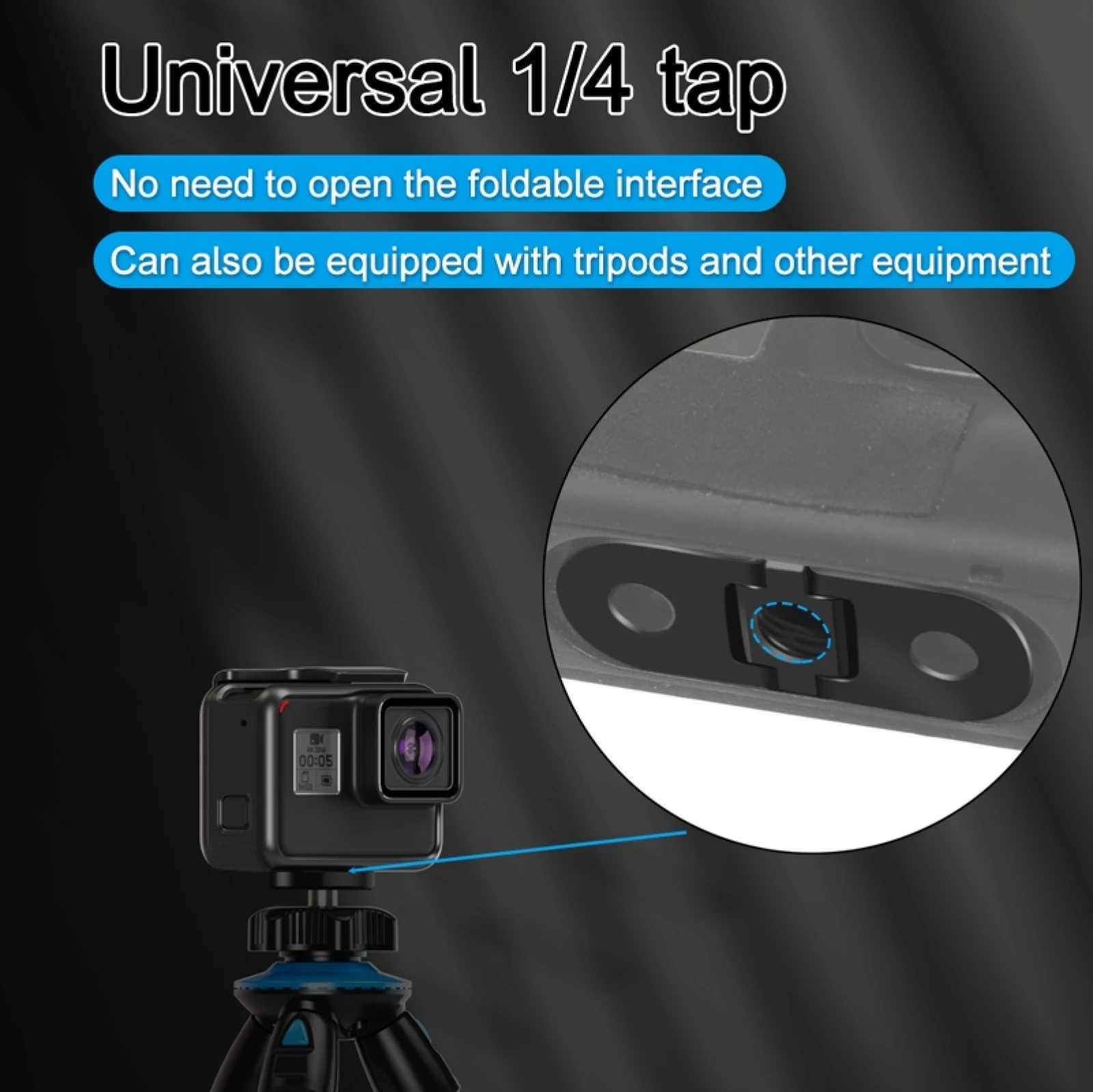 Metal Folding Magnetic Replacement Base for GoPro HERO11 10 Black HERO9 Black HERO8 Black MAX Sports Action Cameras