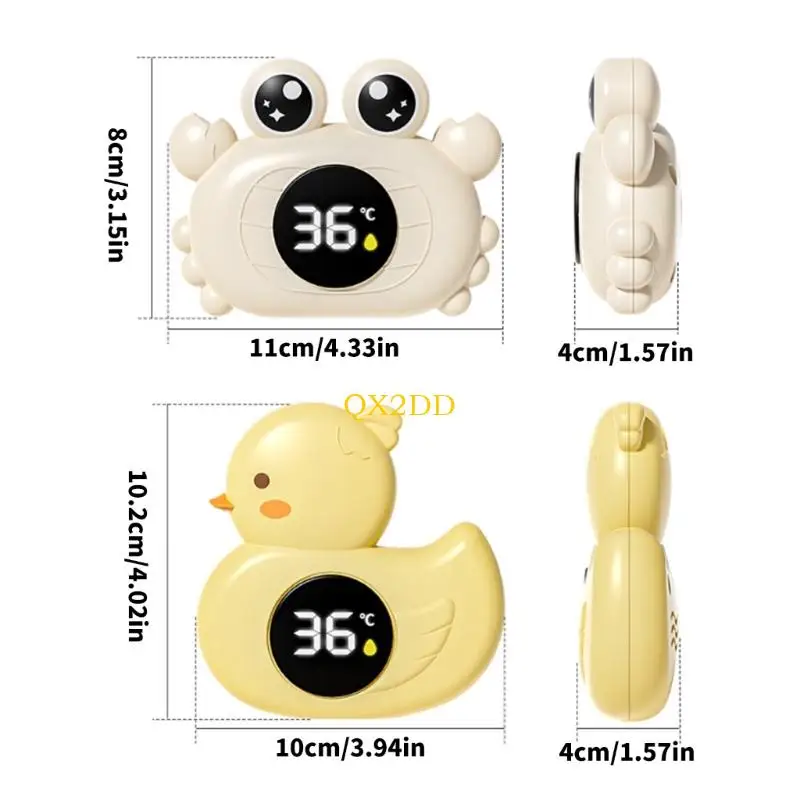 Exhibición clima agua para niños QX2D para del baño amigable con monitor del monitor habitación del del