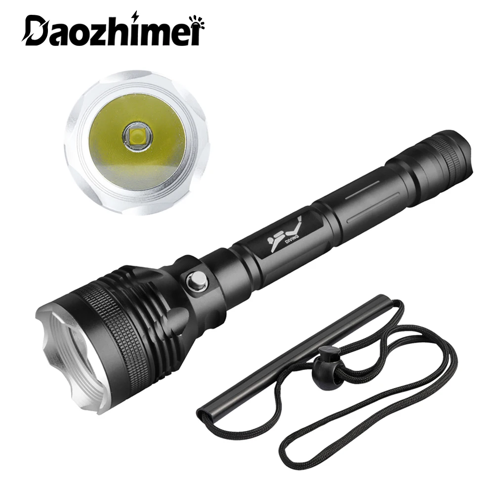 IPX8 Professional Led Diving Flashlight Torch Portable Lantern Waterproof Underwater Flash Light 18650 Rechargeable Diving Light