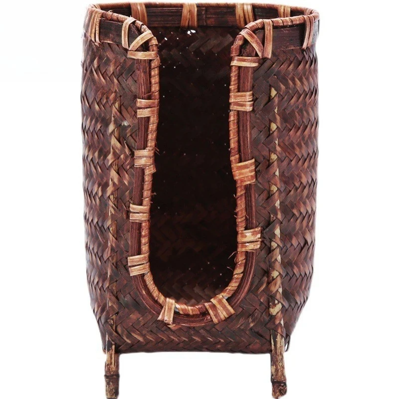 

Japanese Handmade Bamboo Teacup Holder, Gongfu Tea Storage Basket, Vintage Cup Organizer, Natural Tea Ceremony Accessory