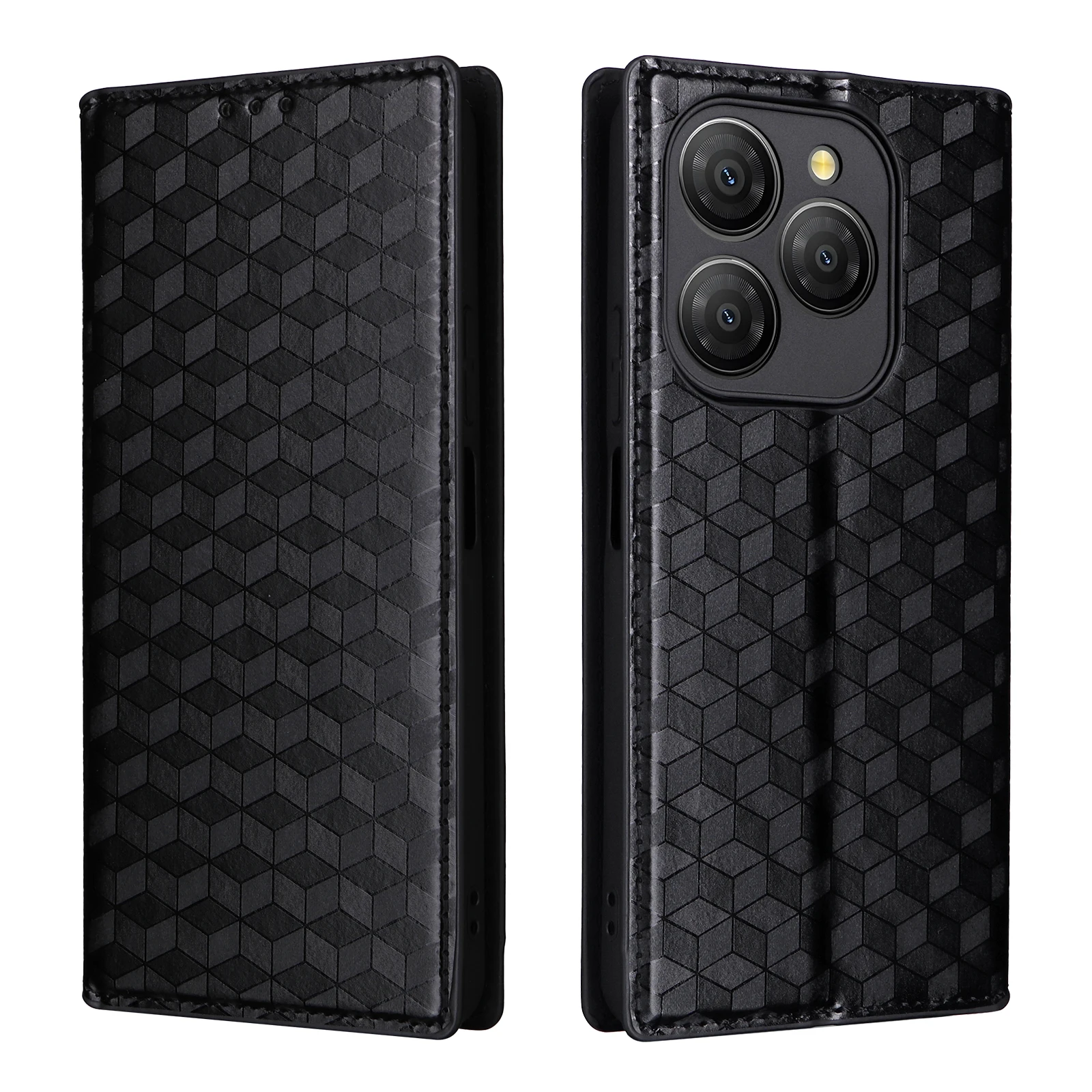 Capa de couro flip para blackview shark 9 6.67