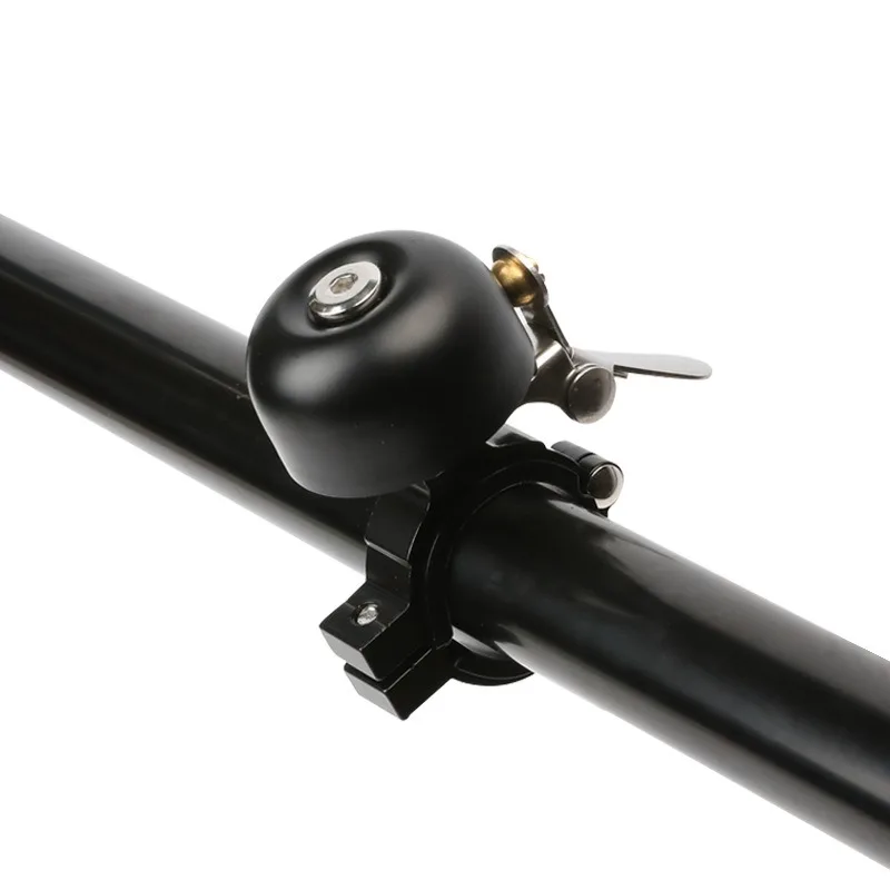 جرس دراجة صغير نحاسي أسود نقي خفيف الوزن ، معدات ركوب محمولة ، أجراس دراجات جبلية ، صوت هش