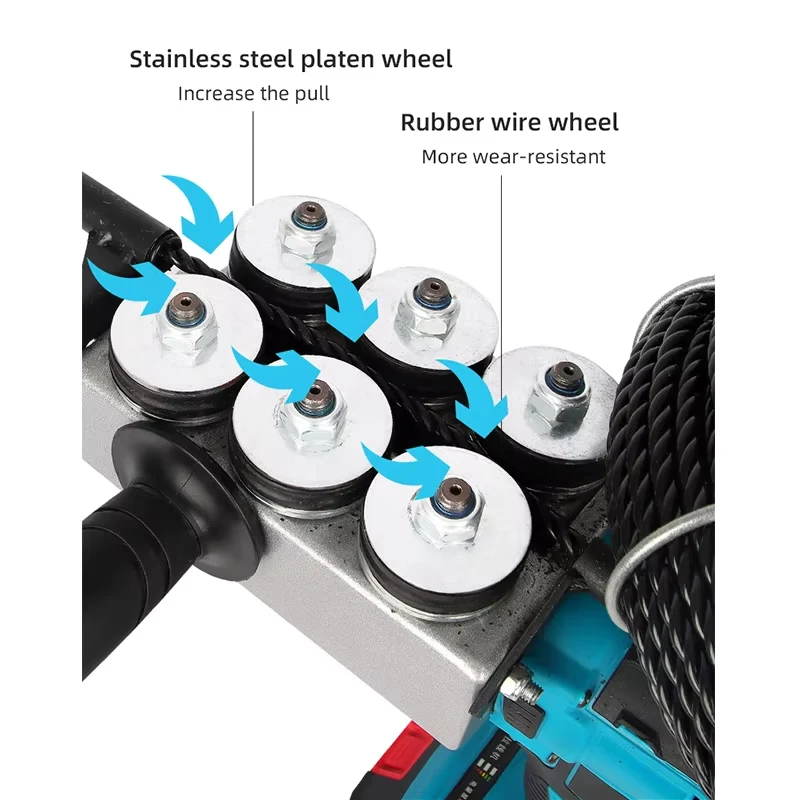 Automatic Electrician Stringing Machine 25M Electric Concealed Wire Pull Wire Guide Tools Threading Wiring Machine For Makita