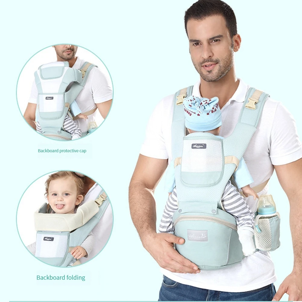 Baby Carrier Waist Stool With Storage Bag Kangaroo Shoulder Swaddle Sling Infant Kid Wrap Ergonomic Backpack Hipseat